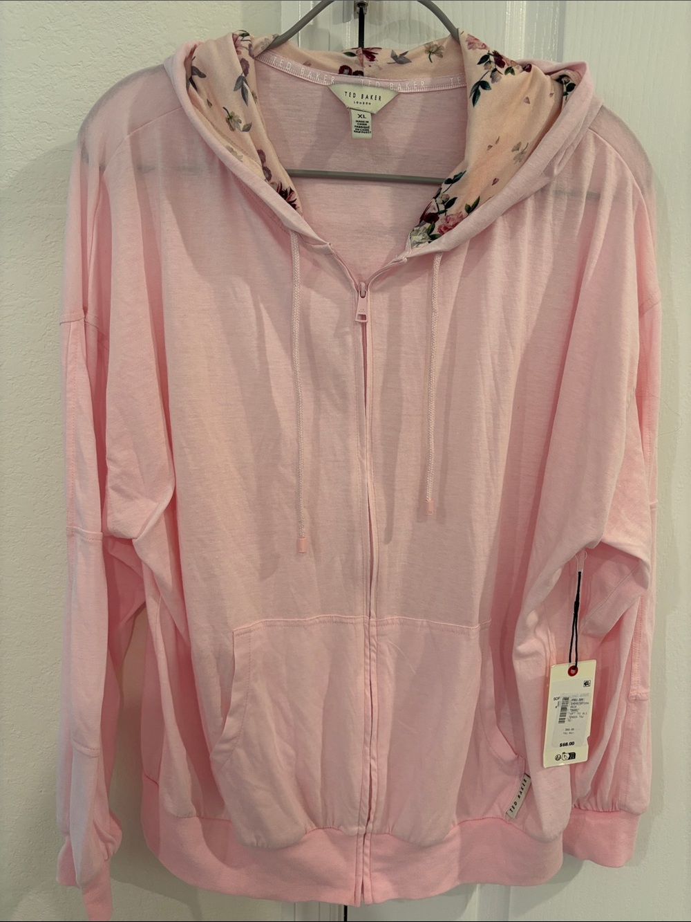 Ted Baker NWT pink floral pj hoodie